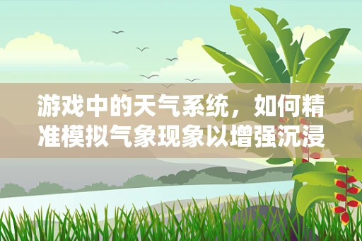 游戏中的天气系统，如何精准模拟气象现象以增强沉浸感？