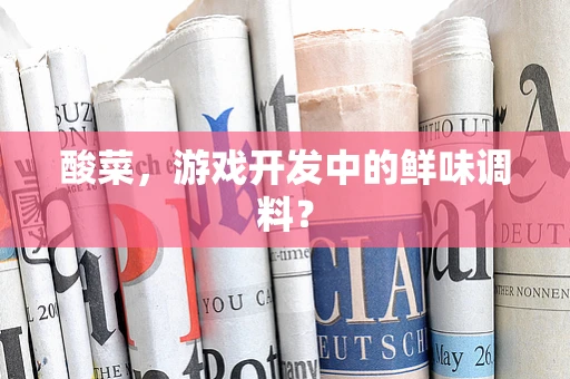 酸菜，游戏开发中的鲜味调料？