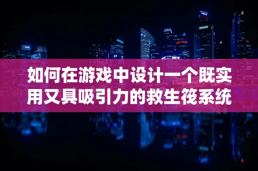 如何在游戏中设计一个既实用又具吸引力的救生筏系统？