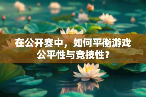 在公开赛中，如何平衡游戏公平性与竞技性？