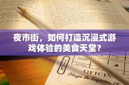夜市街，如何打造沉浸式游戏体验的美食天堂？