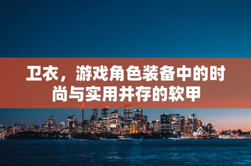 卫衣，游戏角色装备中的时尚与实用并存的软甲