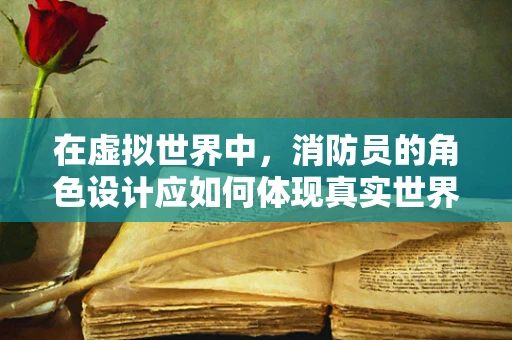 在虚拟世界中，消防员的角色设计应如何体现真实世界的紧急与专业？