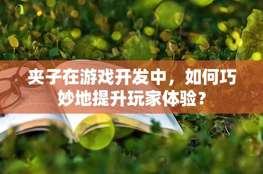 夹子在游戏开发中，如何巧妙地提升玩家体验？