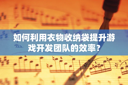 如何利用衣物收纳袋提升游戏开发团队的效率？