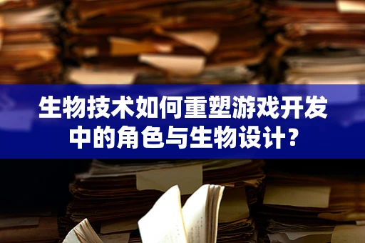 生物技术如何重塑游戏开发中的角色与生物设计？