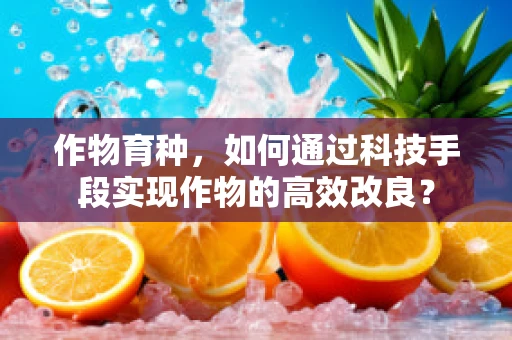 作物育种，如何通过科技手段实现作物的高效改良？
