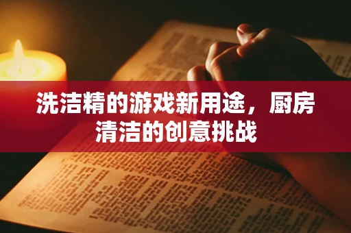 洗洁精的游戏新用途，厨房清洁的创意挑战