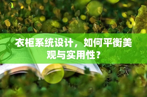 衣柜系统设计，如何平衡美观与实用性？
