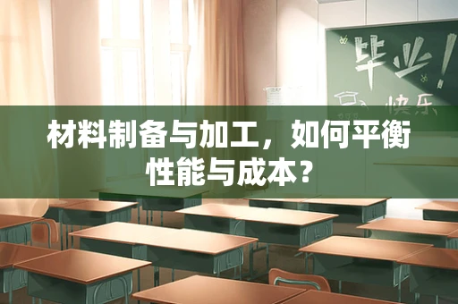 材料制备与加工，如何平衡性能与成本？