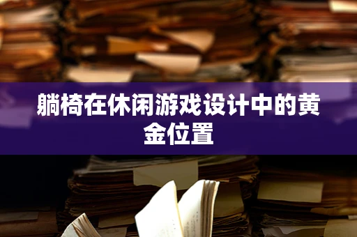 躺椅在休闲游戏设计中的黄金位置