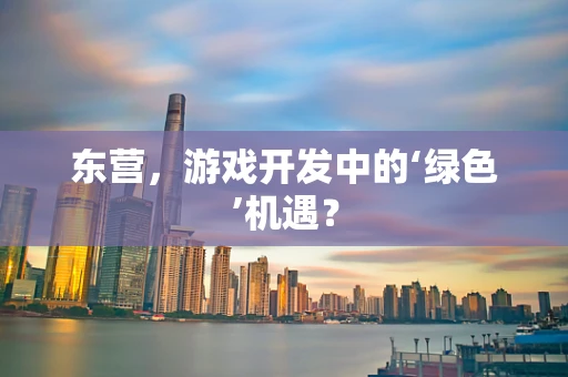 东营，游戏开发中的‘绿色’机遇？