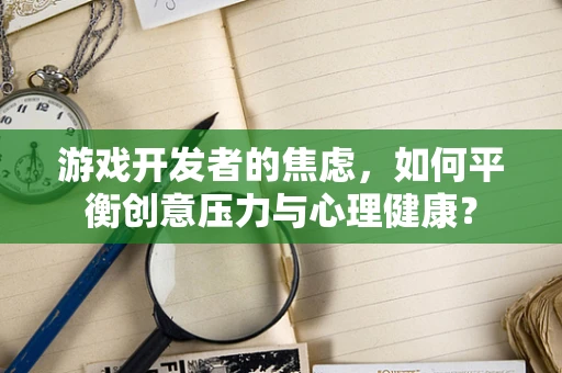 游戏开发者的焦虑，如何平衡创意压力与心理健康？