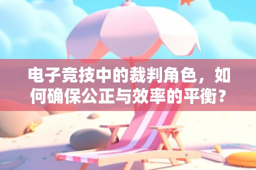 电子竞技中的裁判角色，如何确保公正与效率的平衡？