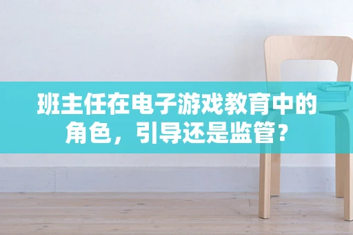 班主任在电子游戏教育中的角色，引导还是监管？