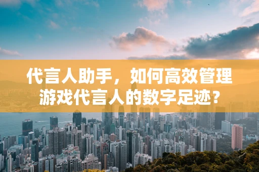 代言人助手，如何高效管理游戏代言人的数字足迹？
