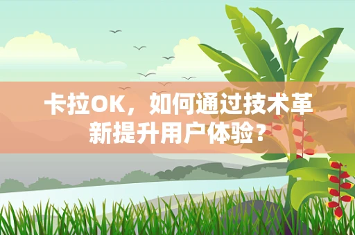 卡拉OK，如何通过技术革新提升用户体验？