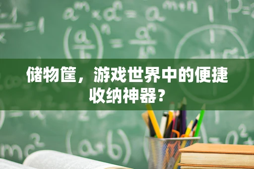 储物筐，游戏世界中的便捷收纳神器？