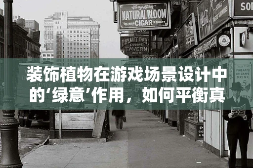 装饰植物在游戏场景设计中的‘绿意’作用，如何平衡真实与艺术？