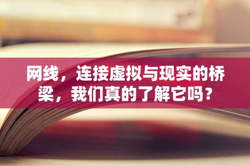 网线，连接虚拟与现实的桥梁，我们真的了解它吗？