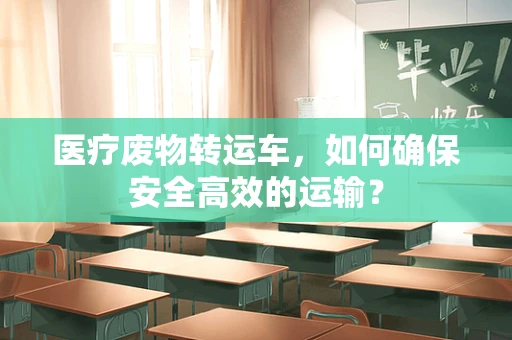 医疗废物转运车，如何确保安全高效的运输？