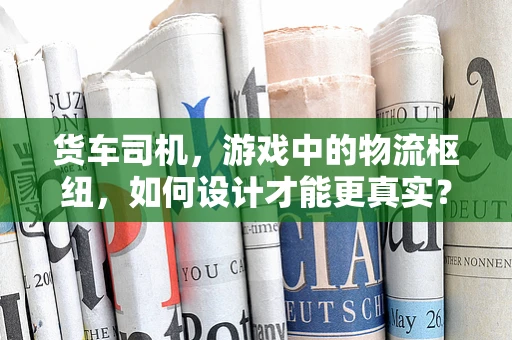 货车司机，游戏中的物流枢纽，如何设计才能更真实？