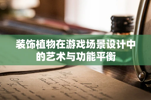 装饰植物在游戏场景设计中的艺术与功能平衡