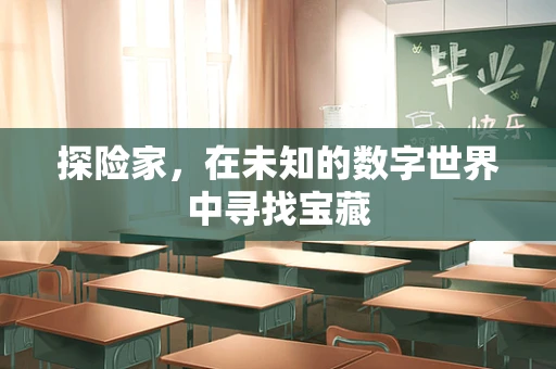 探险家，在未知的数字世界中寻找宝藏