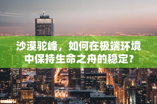 沙漠驼峰，如何在极端环境中保持生命之舟的稳定？