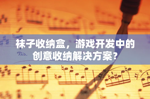 袜子收纳盒，游戏开发中的创意收纳解决方案？
