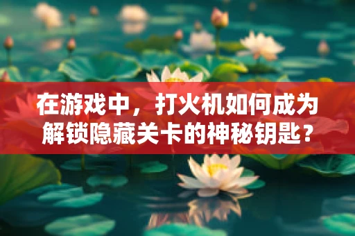 在游戏中，打火机如何成为解锁隐藏关卡的神秘钥匙？