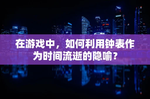 在游戏中，如何利用钟表作为时间流逝的隐喻？