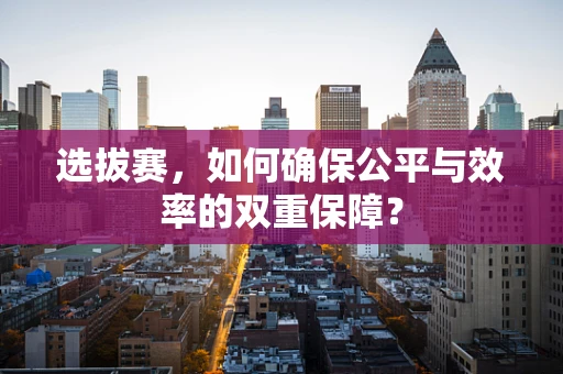 选拔赛，如何确保公平与效率的双重保障？