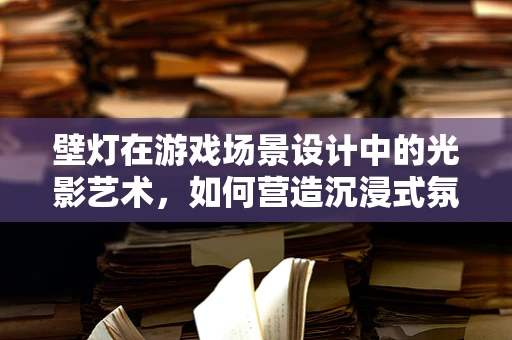 壁灯在游戏场景设计中的光影艺术，如何营造沉浸式氛围？