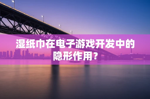 湿纸巾在电子游戏开发中的隐形作用？