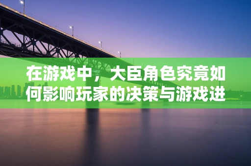 在游戏中，大臣角色究竟如何影响玩家的决策与游戏进程？