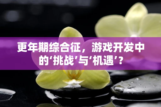 更年期综合征，游戏开发中的‘挑战’与‘机遇’？