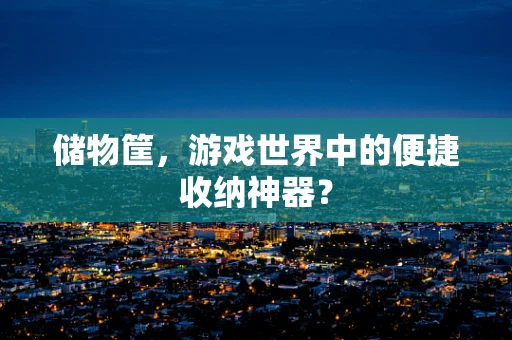 储物筐，游戏世界中的便捷收纳神器？