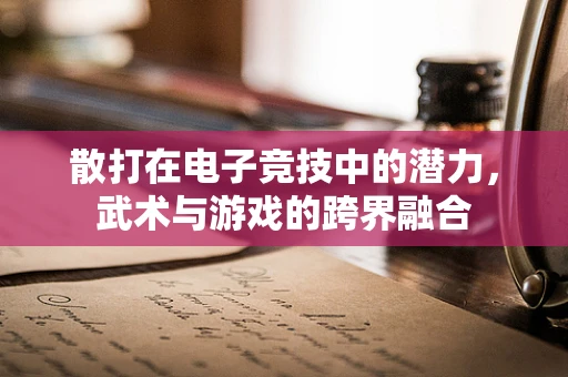 散打在电子竞技中的潜力，武术与游戏的跨界融合