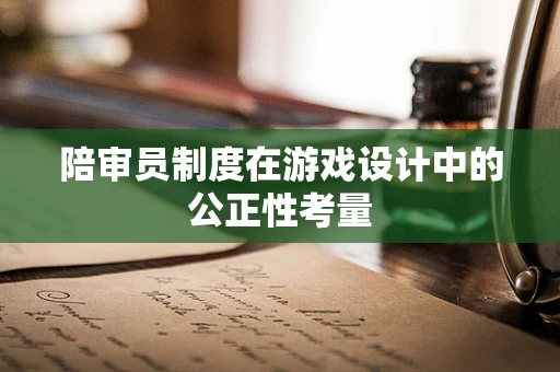陪审员制度在游戏设计中的公正性考量