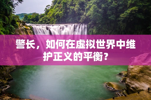 警长，如何在虚拟世界中维护正义的平衡？