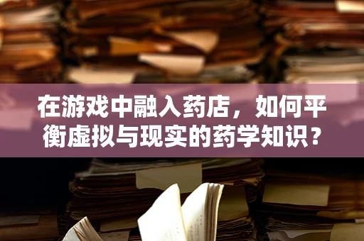 在游戏中融入药店，如何平衡虚拟与现实的药学知识？