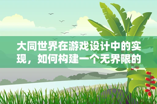 大同世界在游戏设计中的实现，如何构建一个无界限的虚拟社会？