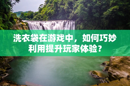 洗衣袋在游戏中，如何巧妙利用提升玩家体验？