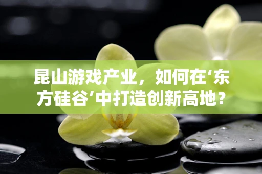 昆山游戏产业，如何在‘东方硅谷’中打造创新高地？
