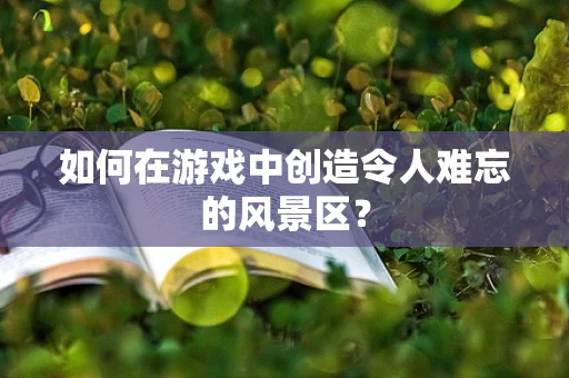 如何在游戏中创造令人难忘的风景区？