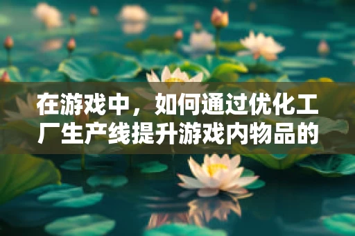 在游戏中，如何通过优化工厂生产线提升游戏内物品的产出效率？
