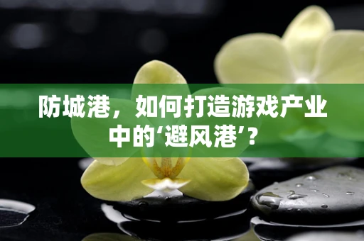 防城港，如何打造游戏产业中的‘避风港’？