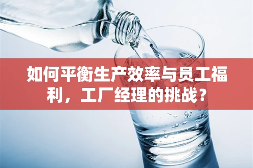 如何平衡生产效率与员工福利，工厂经理的挑战？