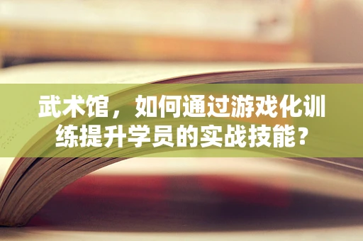 武术馆，如何通过游戏化训练提升学员的实战技能？